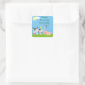 Landtiere Personalisiert Danke Stickers (Tasche)
