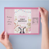 Landtiere Pink Girl Birthday Chip Bag Wrapper Flyer (Hand)