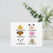 Landtiere Postkarte (Stehend Vorderseite)