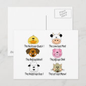 Landtiere Postkarte (Vorne/Hinten)