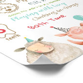 Landtiere Pumpkin Erste Geburtstagsjunge Meilenste Poster (Ecke)