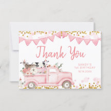 Landtiere Pumpkin Pink Truck Drive by Birthday