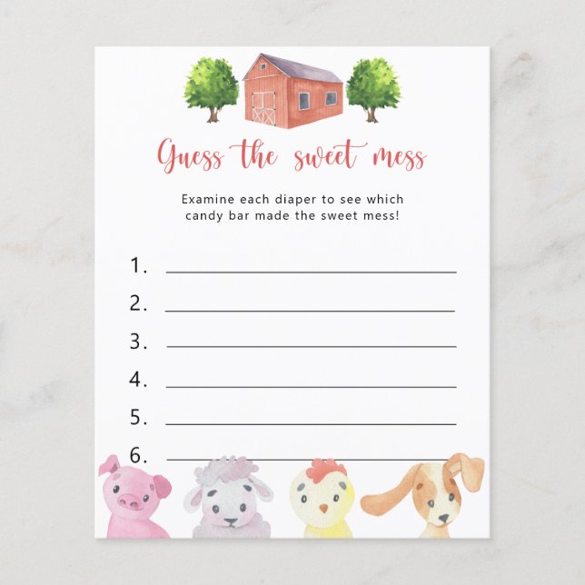 Landtiere - Raten Sie mal, das süße Schlamaspiel (Vorderseite)