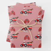 Landtiere & Red Traktor Barnyard Girls Muster Geschenkpapier Set (Beispiel)