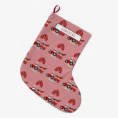 Landtiere & Red Traktor Barnyard Girls Muster Großer Weihnachtsstrumpf (Vorderansicht (hängend))