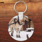 Landtiere reden Pferd und Kaninchen Schlüsselanhänger (Vorderseite)