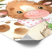 Landtiere Rosa Stall Geburtstag Willkommen Poster (Ecke)