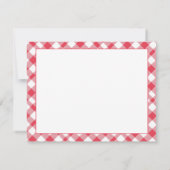 Landtiere Roter Stall Geburtstag Dankeskarte (Rückseite)