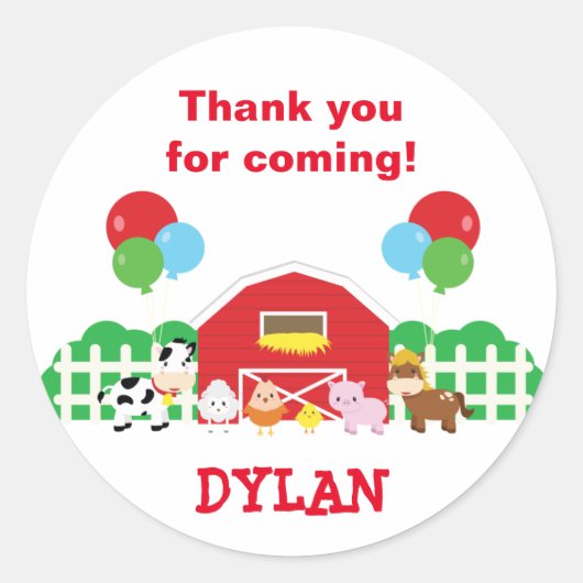 Landtiere Runder Aufkleber (Vorderseite)