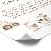 Landtiere sagen nicht Baby Game Poster (Ecke)