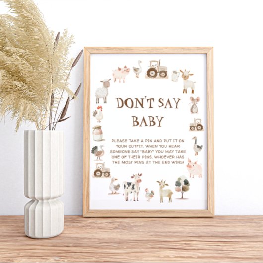 Landtiere sagen nicht Baby Game Poster