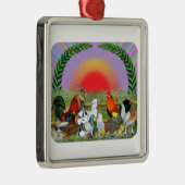 Landtiere Silbernes Ornament (Rechts)