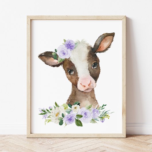 Landtiere, Stall, violette Blumen, neutrale Geschl Bilderwand Sets