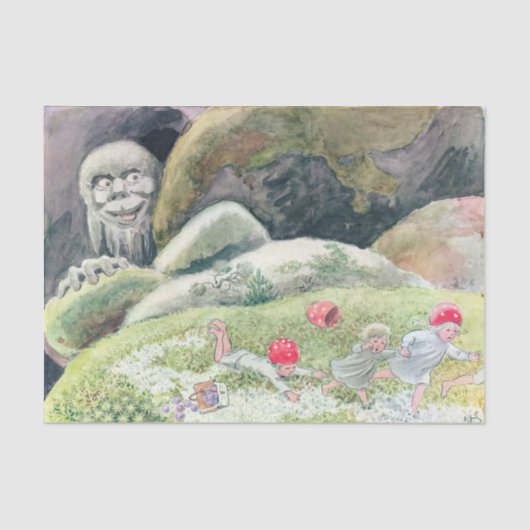 Landtiere und Kinder Elsa Beskow Seidenpapier (Vorderseite)