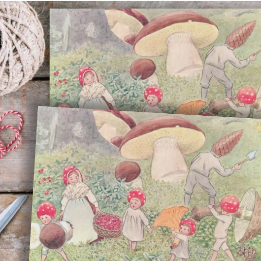 Landtiere und Kinder Elsa Beskow Seidenpapier