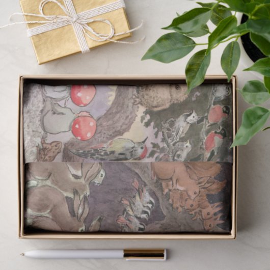 Landtiere und Kinder Elsa Beskow Seidenpapier (Geschenk)