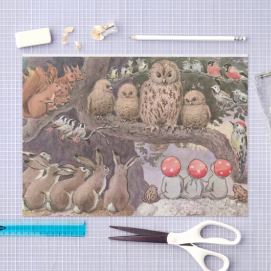 Landtiere und Kinder Elsa Beskow Seidenpapier (Handwerk)