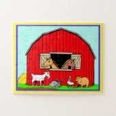 Landtiere und Stall, Kinderpuzzle 30 Stück Puzzle (Horizontal)