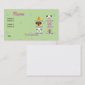 Landtiere Visitenkarte (Vorne/Hinten)