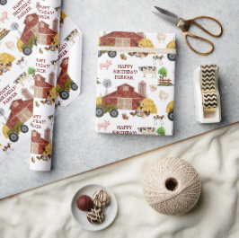 Landtiere Wasserfarben Kleintiere Geschenkpapier