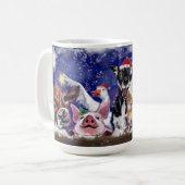 Landtiere Weihnachtskaffee Tasse (Vorderseite Links)