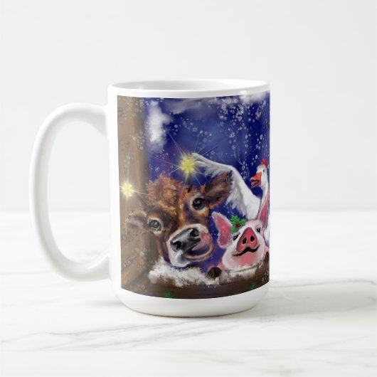 Landtiere Weihnachtskaffee Tasse (Links)