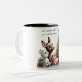 Landtiere Weihnachtsschmuck Zweifarbige Tasse (Vorderseite Links)