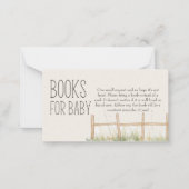 Landtiere Wiesenfreunde Bücher für Babydusche Mitteilungskarte (Vorderseite)