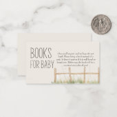 Landtiere Wiesenfreunde Bücher für Babydusche Mitteilungskarte (Vorderseite/Rückseite Beispiel)