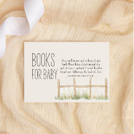 Landtiere Wiesenfreunde Bücher für Babydusche Mitteilungskarte