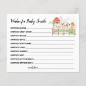 Landtiere wollen Baby-Duschkarte Flyer (Vorne)