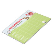 Landtiere zeigen Personalisierte Namen und Aufgabe Notizblock (angewinkelt)