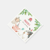 Landtiere Zoo Boy Geburtstag Barnyard Grüne Serviette (Ecke)