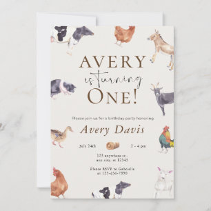 Landtiere zum Geburtstag Einladung
