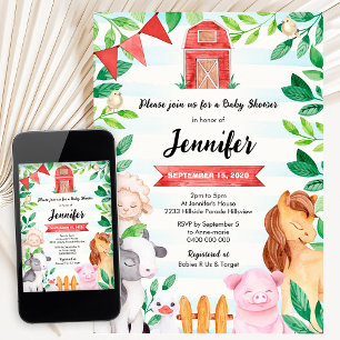 Landtiere zum Geburtstag Einladung