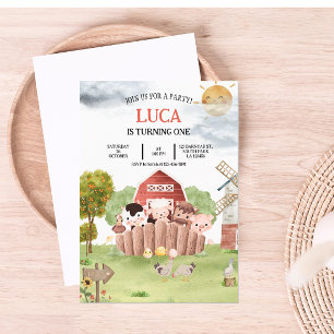 Landtiere zum Geburtstag Einladung