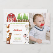 Landtiere zum Geburtstag Einladungen mit Foto (Vorderseite)