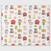 Landtiere zum Geburtstag Geschenkpapier (Flach)