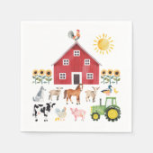 Landtiere zum Geburtstag Serviette (Vorderseite)