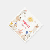 Landtiere zum Geburtstag Serviette (Ecke)