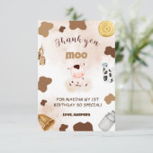 Landtiere zum Thema Geburtstag Dankeskarte (Stehend Vorderseite)