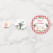 Landtiergrün zum Geburtstag Konfetti (Vorderseiten)