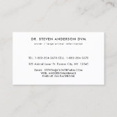 Landtierische Tiere Tierärztliche Tierhaltung Visitenkarte (Rückseite)