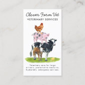Landtierische Tiere Tierärztliche Tierhaltung Visitenkarte (Vorderseite)