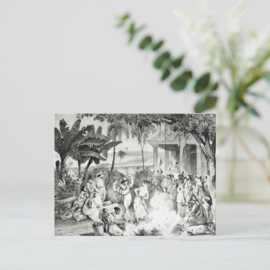 Landu Dance Postkarte (Stehend Vorderseite)