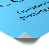 Landung Adler Motivierend Vertrauen Blau Poster (Ecke)