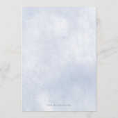 Landung bald Blue Boy Airplane Baby Dusche Menükarte (Rückseite)