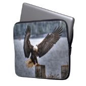 Landung Bald Eagle Wildlife Foto Art Laptopschutzhülle (Vorderseite Links)