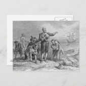 Landung der Pilger, 1620 Postkarte (Vorne/Hinten)