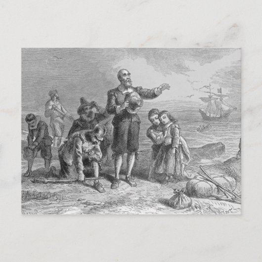 Landung der Pilger, 1620 Postkarte (Vorderseite)